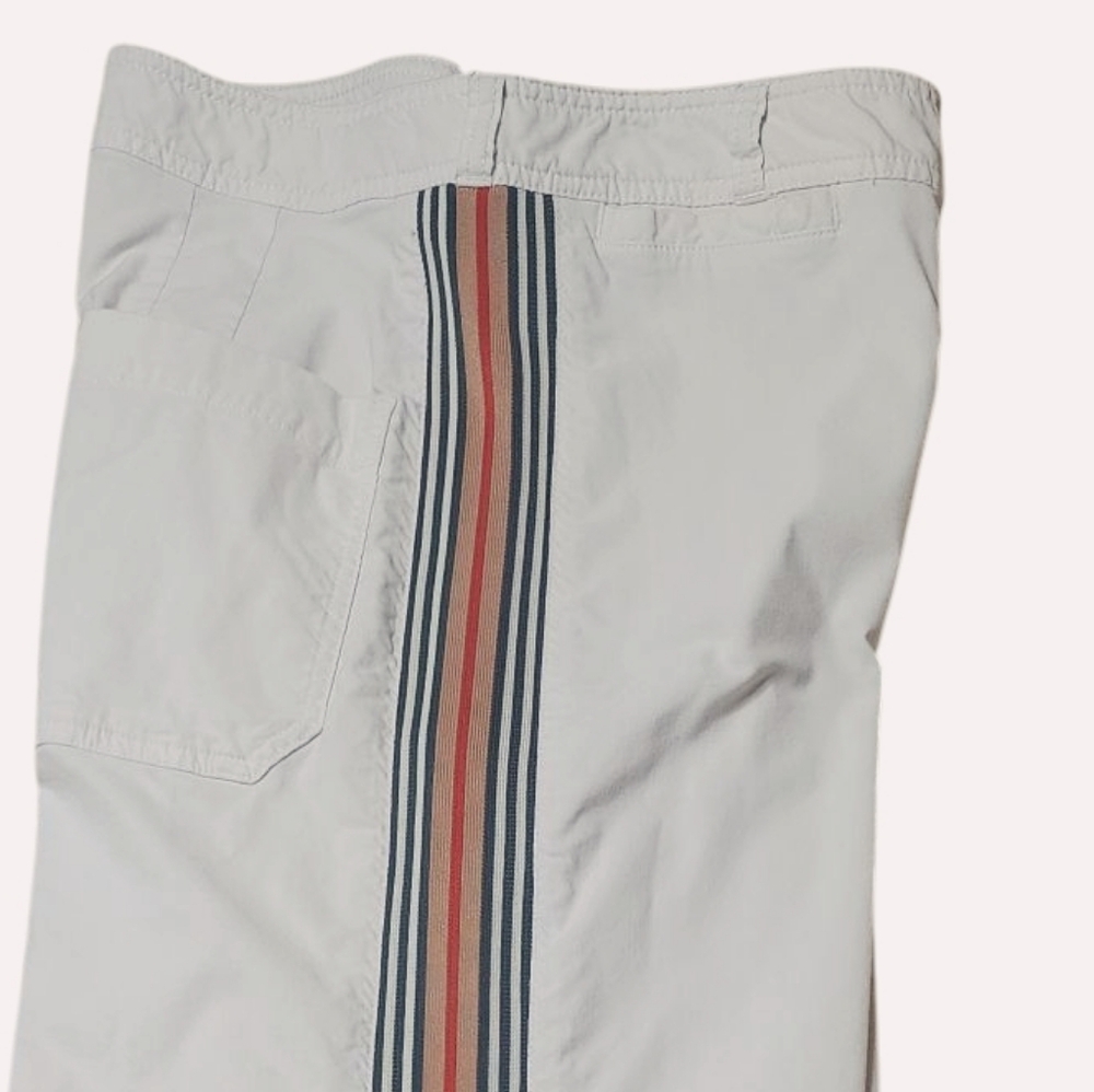 Anthropologie Maeve Ettie High Waisted Crop Wide Bold Stripe Pants W30 Stone - Picture 9 of 13